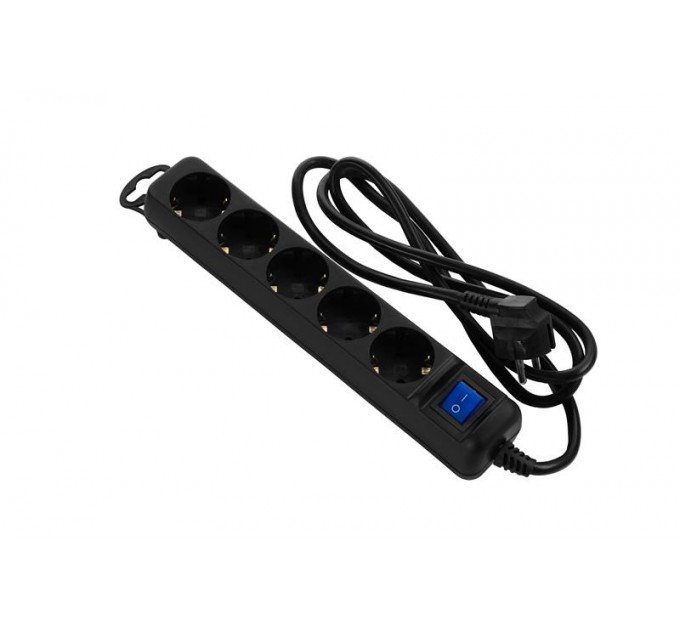 2E Фільтр живлення 2Е (2E-U05ES15M1.5BK) 5хSchuko, 1.5 м, чорний