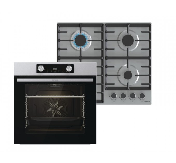 Gorenje Вбудований комплект Варильна поверхня Gorenje G642ABX + Духова шафа Gorenje BO6737E02XK