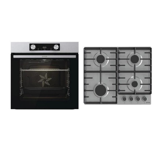 Gorenje Вбудований комплект Варильна поверхня Gorenje G642ABX + Духова шафа Gorenje BO6737E02XK