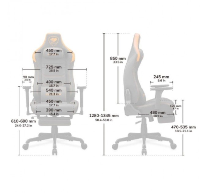 Cougar Крісло ігрове Cougar Armor EVO S Gold