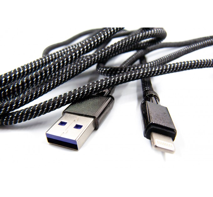 Dengos Кабель Dengos USB-Lightning 4A 1м Black (NTK-L-KPR-USB3-BLACK)