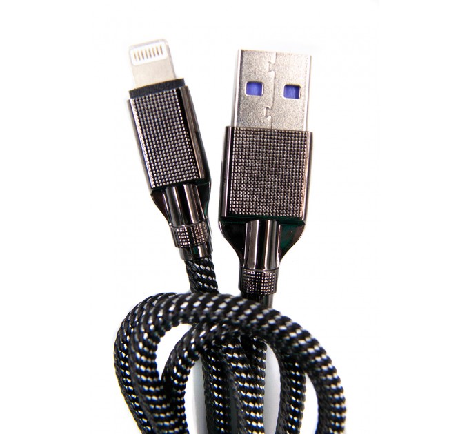 Dengos Кабель Dengos USB-Lightning 4A 1м Black (NTK-L-KPR-USB3-BLACK)