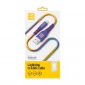 Luxe Cube Кабель Luxe Cube Kevlar USB - Lightning (M/M), 1.2 м, райдужний (8886668686341)