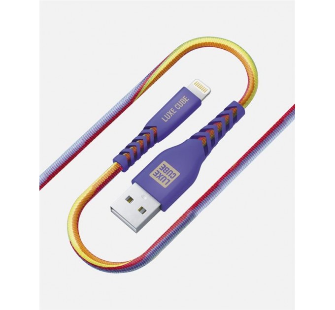 Luxe Cube Кабель Luxe Cube Kevlar USB - Lightning (M/M), 1.2 м, райдужний (8886668686341)