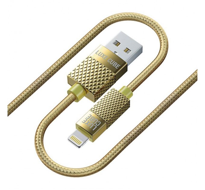 Кабель Luxe Cube Premium USB - Lightning (M/M), 1 м, золотистий (8886668686150)