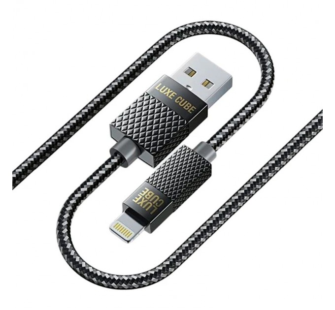 Luxe Cube Кабель Luxe Cube Premium USB - Lightning (M/M), 1 м, серый (9780201379648)