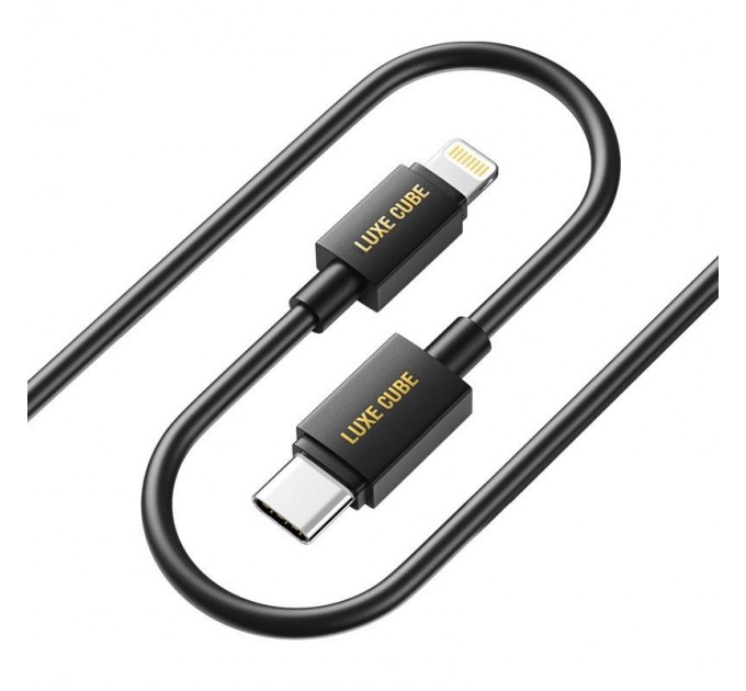 Luxe Cube Кабель Luxe Cube USB-Lightning, 3А, 2м, чорний (8886888698445)