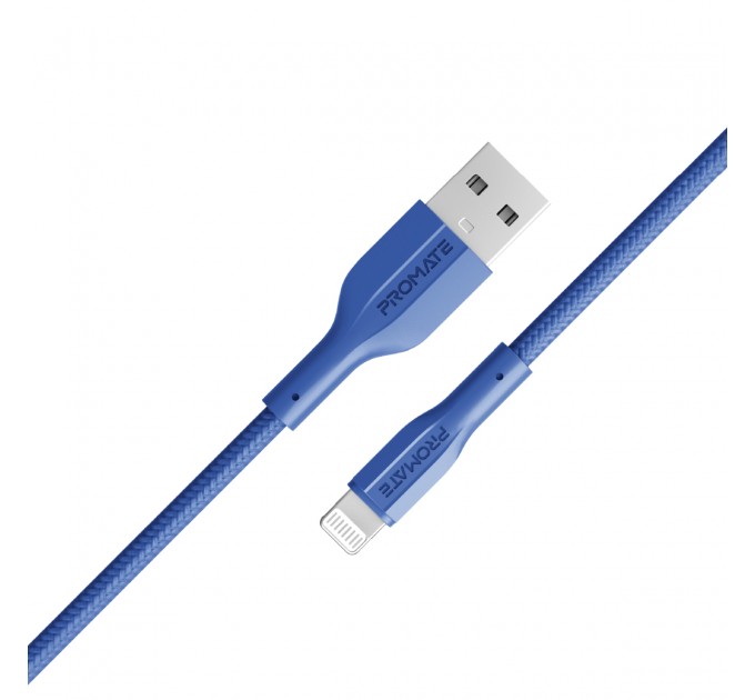 Кабель Promate USB - Lightning (M/M), 2 A, 1 м, xCord-Ai Navy (xcord-ai.navy)