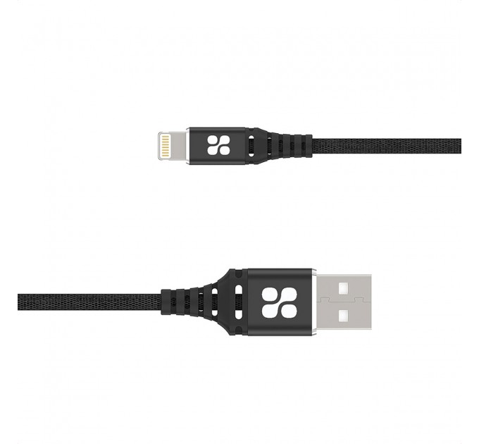Кабель Promate USB - Lightning (M/M), 2.4 A, 1.2 м, NerveLink-i Black (nervelink-i.black)