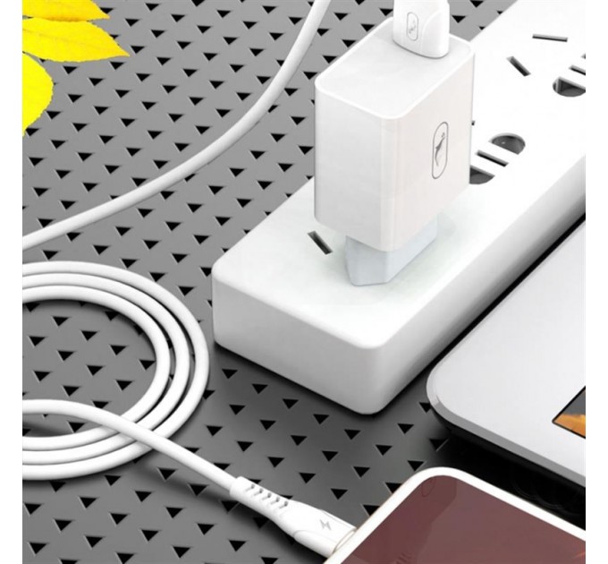 Кабель SkyDolphin S08L USB - Lightning (M/M), 1 м, White (USB-000560)