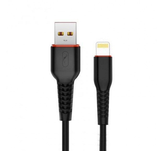 Кабель SkyDolphin S54L Soft USB - Lightning (M/M), 1 м, Black (USB-000428)
