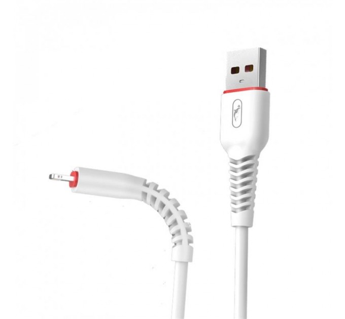 Кабель SkyDolphin S54L Soft USB - Lightning (M/M), 1 м, White (USB-000429)