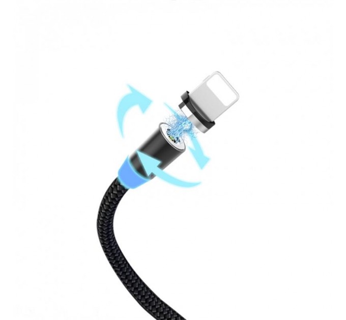 Кабель SkyDolphin S59L Magnetic USB - Lightning (M/M), 1 м, Black (USB-000440)