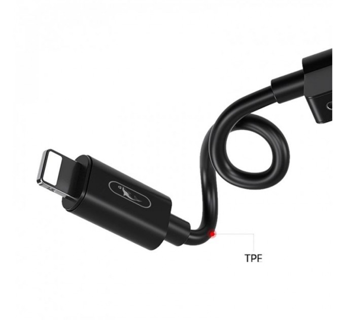 SkyDolphin Перехідник SkyDolphin AU01 Lightning - 2хLightning (M/F), Black (ADPT-00026)