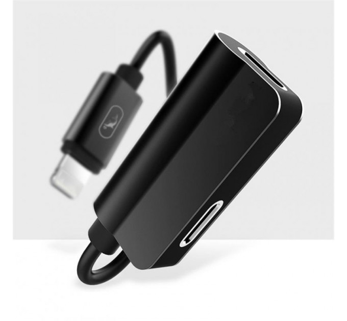 SkyDolphin Перехідник SkyDolphin AU01 Lightning - 2хLightning (M/F), Black (ADPT-00026)