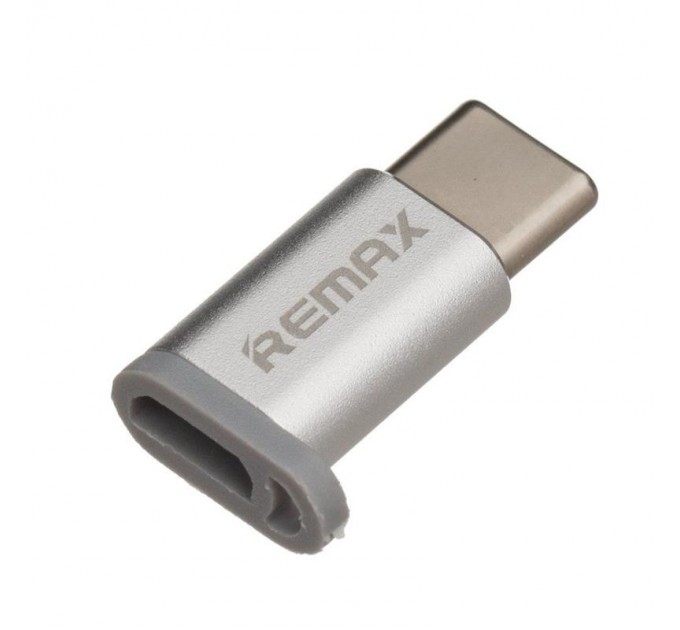 Адаптер Remax Feliz micro USB - USB Type-C (F/M) Silver (6954851289791)