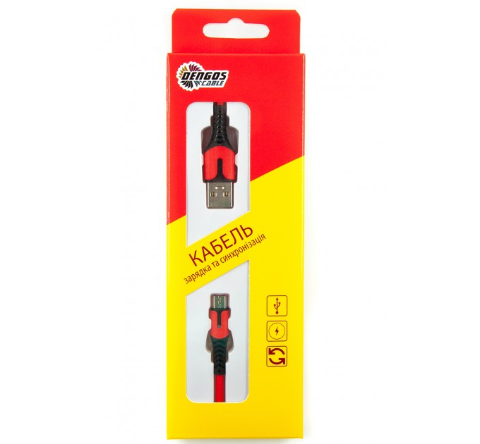 Dengos Кабель Dengos USB - micro USB (M/M), 1 м, Red (PLS-M-IND-SOFT-RED)