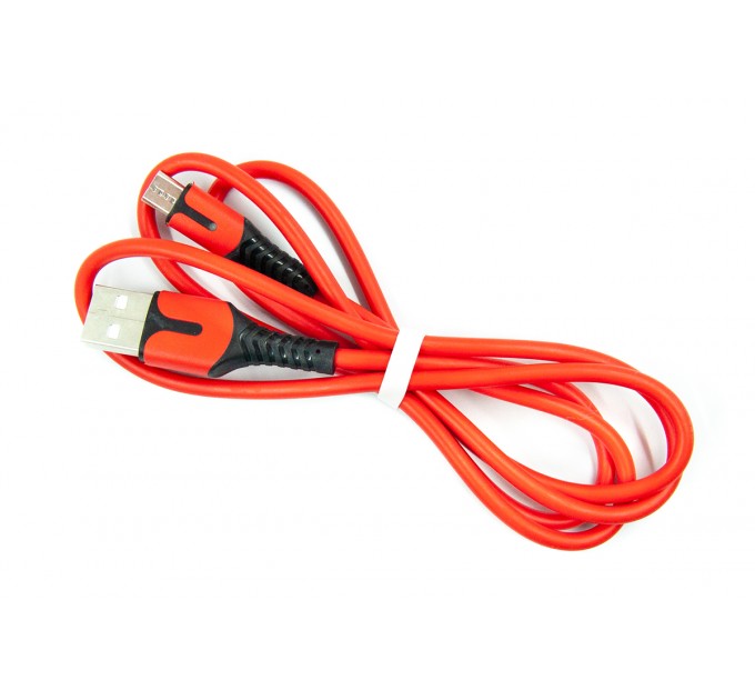 Dengos Кабель Dengos USB - micro USB (M/M), 1 м, Red (PLS-M-IND-SOFT-RED)