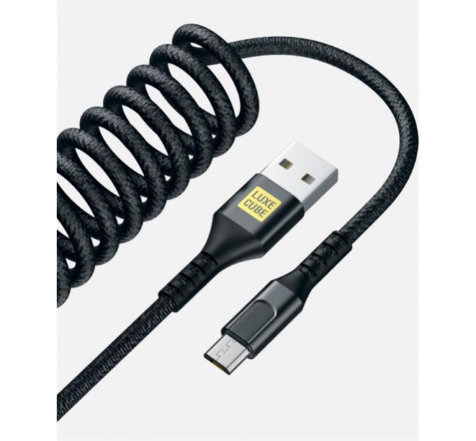 Luxe Cube Кабель Luxe Cube Dynamic USB - micro USB (M/M), 1.5 м, Black (4446689101236)