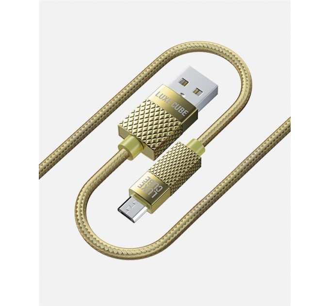 Luxe Cube Кабель Luxe Cube Premium USB - micro USB (M/M), 1 м, золотистий (8889986489885)