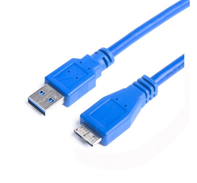 Кабель ProLogix USB - micro USB Type-B V 3.0 (M/M), 0.5 м, синій (PR-USB-P-12-30-05m)