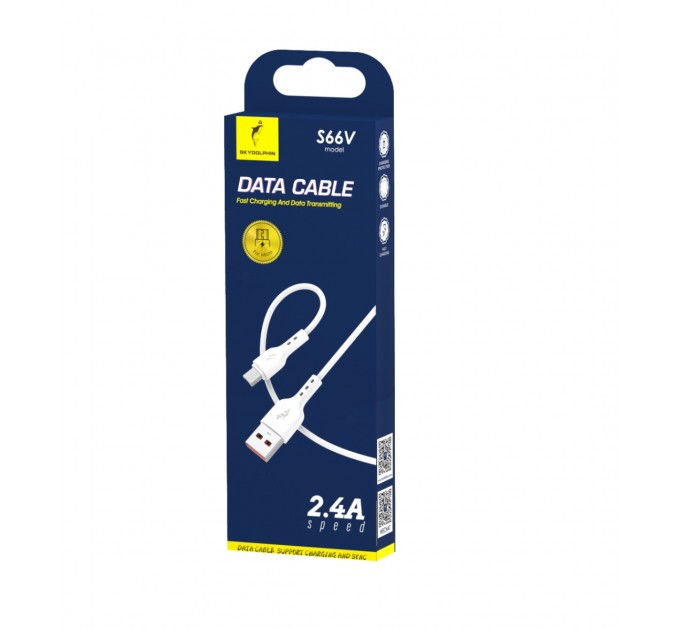 SkyDolphin Кабель SkyDolphin S66V USB - micro USB (M/M), 1 м, White (SDUSB-000651)