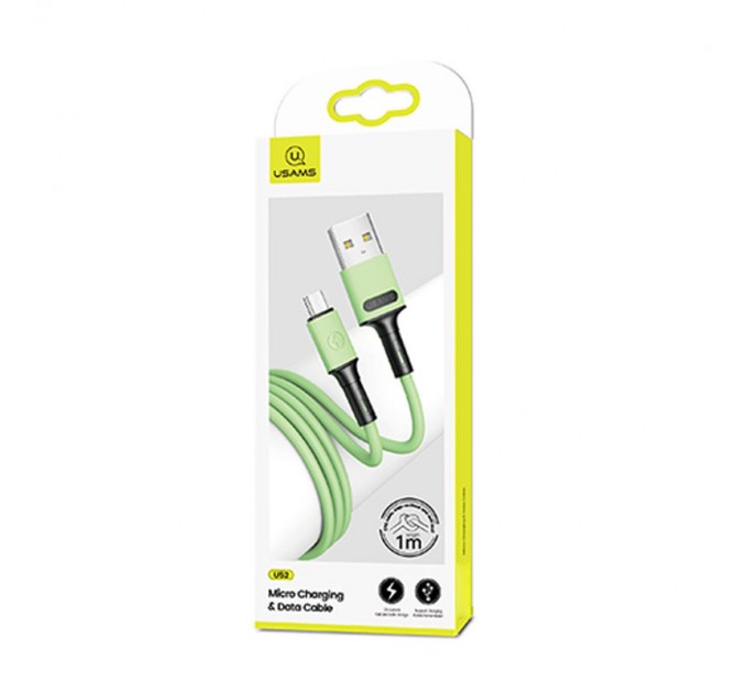 Usams Кабель Usams US-SJ435 USB - Micro USB, 1 м, Green (SJ435USB02)