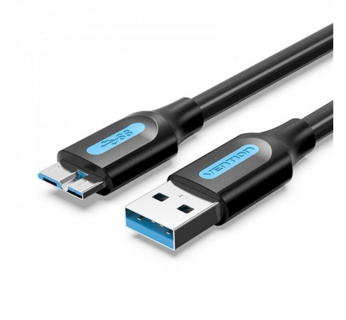 Vention Кабель Vention USB - micro USB Type-B (M/M), PVC Round nickel-plated, 1.5 м, Black (COPBG)