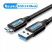 Vention Кабель Vention USB - micro USB Type-B (M/M), PVC, Round nickel-plated, 0.5 м, Black (COPBD)