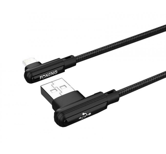 Кабель Foneng X70 90-degree Angle Gaming Cable (3A) USB - USB-C 1м Black (X70-CA-DAG-TC)
