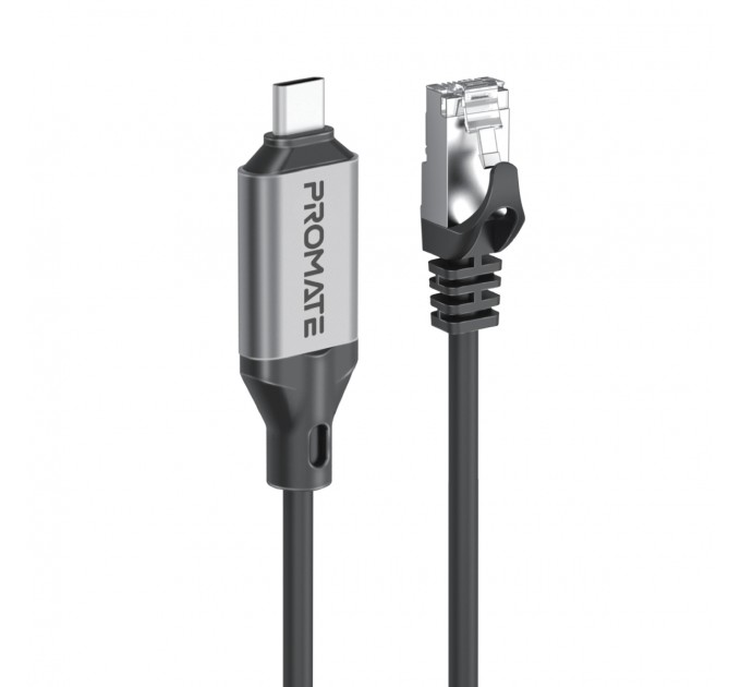 КабеКабель Promate USB Type-C - RJ-45, 5 м, Black (clink-rj45)