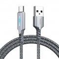 Remax Кабель Remax RC-123a Gonyu USB - USB Type-C (M/M), 2.4 A, 1 м, Silver (6972174151915)