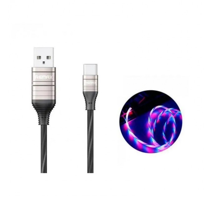 Remax Кабель Remax RC-130a USB - USB Type-C (M/M), 1 м, Black (6954851231707)