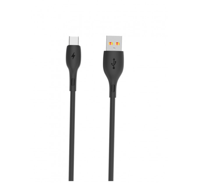 Кабель SkyDolphin S22T Soft Silicone USB - USB Type-C (M/M), 1 м, Black (SDUSB-000604)