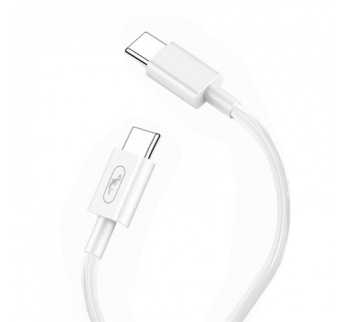 Кабель SkyDolphin S57T USB Type-C - USB Type-C (M/M), PD 18W, 1 м, White (USB-000546)