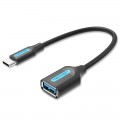 Vention Кабель Vention USB 3.1 Type-C - OTG USB3.0 AF, 0.15 m, Black (CCVBB)