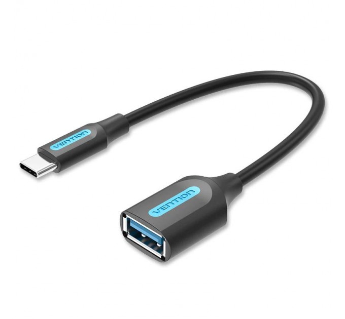 Vention Кабель Vention USB 3.1 Type-C - OTG USB3.0 AF, 0.15 m, Black (CCVBB)