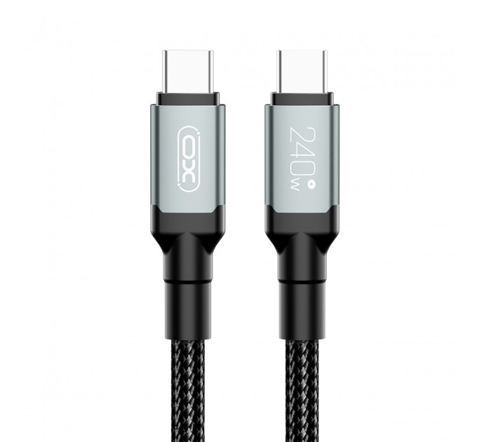 XO Кабель XO NBQ264A-CC USB Type-C - USB Type-C (M/M), 1 м, Black (NB-Q264A-CC.black)