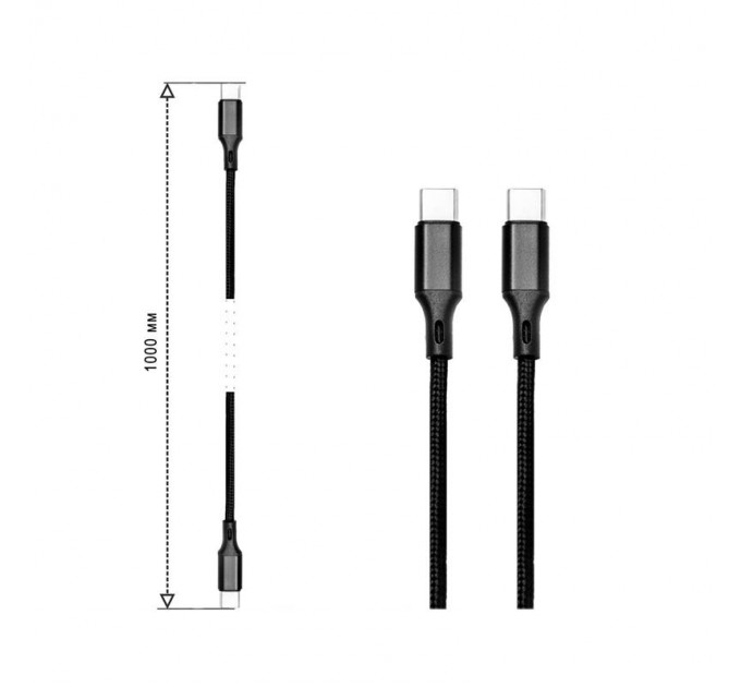 XoKo Кабель XoKo SC-230a USB Type-C - USB Type-C (M/M), 1 м, Black (XOKO SC-230a-BK)