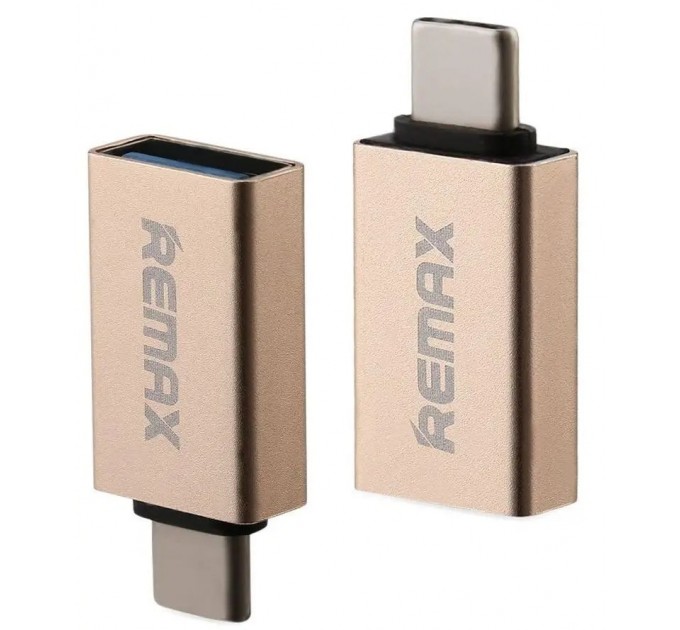 Адаптер Remax Glance USB-USB Type-C RA-OTG1 Gold (6954851289753)