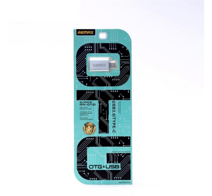 Адаптер Remax Glance USB-USB Type-C RA-OTG1 Silver (2000700004672)