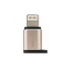 Remax Адаптер Remax RA-USB2 Visual microUSB-Lightning Gold (6954851289814)