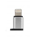 Remax Адаптер Remax Visual micro USB - Lightning (F/M) Silver (RA-USB2-SILVER)