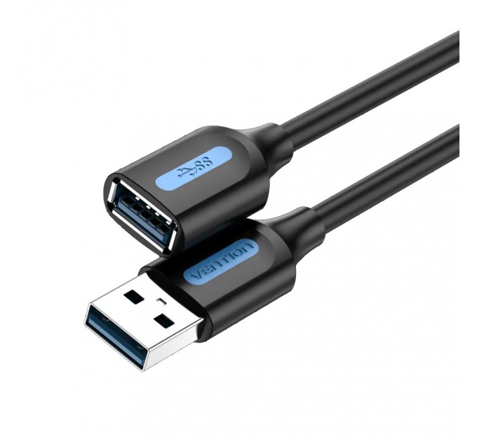 Подовжувач Vention USB - USB (M/F), 0.5 м, Black (CBHBD)