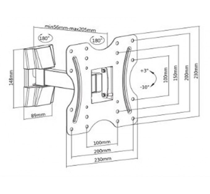 Satelit Кронштейн Satelit 19-42PIVOT200 (VESA200х200)