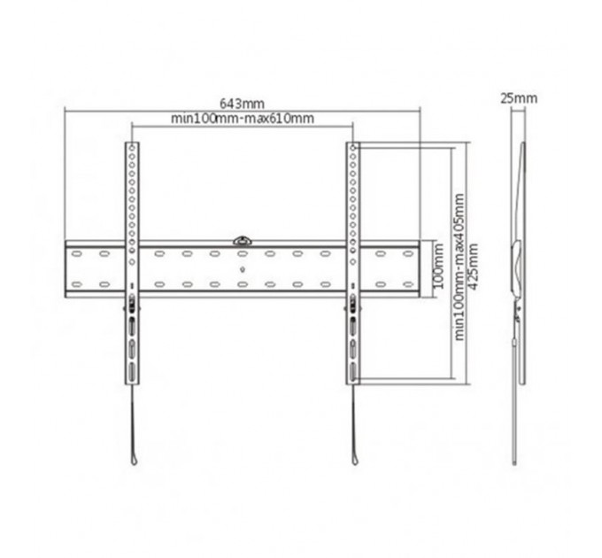 Кронштейн Gembird WM-70F-01 (VESA600х400)