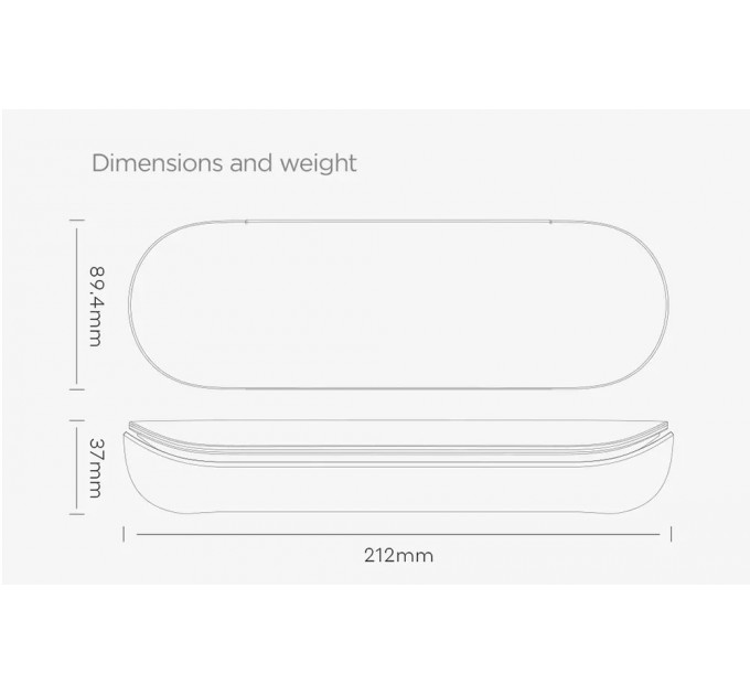 Oclean Дорожній футляр для зубної щітки Oclean Travel Case BB01 for Oclean X Pro/X/Z1/F1 White/Grey (6970810551020)