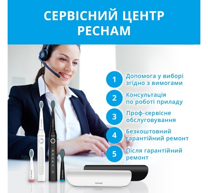 Pecham Набір зубних щіток Pecham Black and White Travel Set PC-084 (0290119010100)