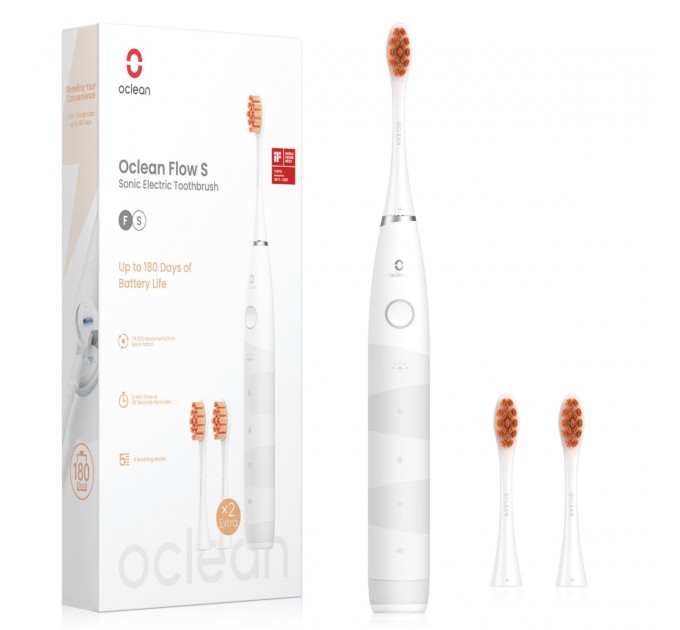 Oclean Розумна зубна електрощітка Oclean Flow S Sonic Electric Toothbrush White (6970810552959)