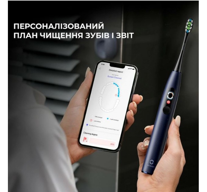 Oclean Розумна зубна електрощітка Oclean X Pro Digital Electric Toothbrush Dark Blue (6970810553482)